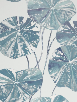 Brahmi Wallpaper In Teal From The Zardozi Collection By Designers Guild