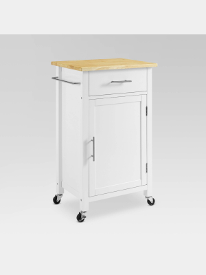 Savannah Wood Top Compact Kitchen Island Cart - Crosley