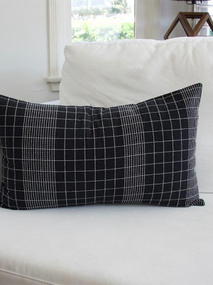 Off The Grid Lumbar Pillow - Black - 14x22