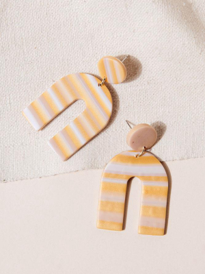 Orange Creamsicle Clay Earrings