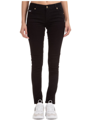 Versace Jeans Couture Logo Embroidered Skinny Jeans