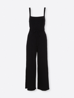 Ribbed Wide-leg Jumpsuit