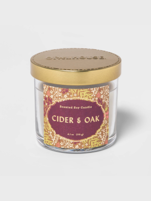 4.1oz Lidded Glass Jar Cider And Oak Candle - Opalhouse™