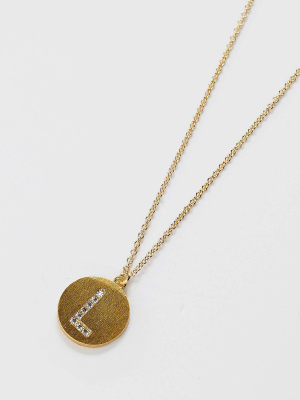 The "l" Initial Necklace In Gold