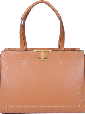 Tod's T Plaque Tote Bag