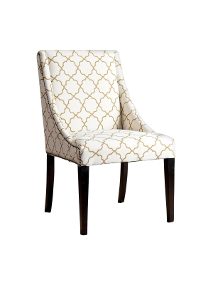 Sara Swoop Dining Chair - Gold Lattice