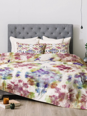 Schatzi Brown Bexeley Tie Dye Rainbow Comforter Set - Deny Designs