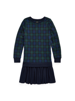 Tartan Terry Sweatshirt Dress