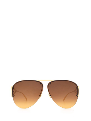 Bottega Veneta Eyewear Aviator Sunglasses