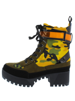 Powerful36 Yellow Camoflage Women's Boot