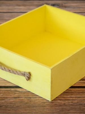 Rustic Crate - Yellow