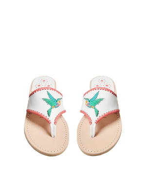 Embroidered Birds Of Paradise Sandal