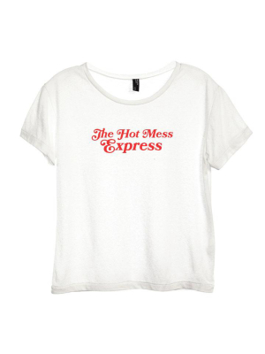 The Hot Mess Express [distressed Women's 'baby Tee']