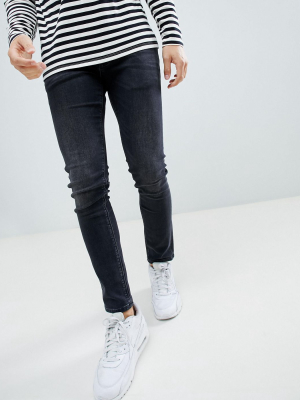 River Island Skinny Jeans In Washed Black