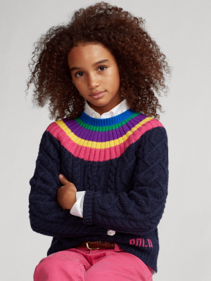 Aran-knit Fun Sweater