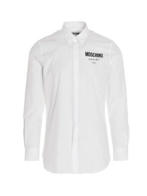 Moschino Logo Printed Long-sleeve Shirt