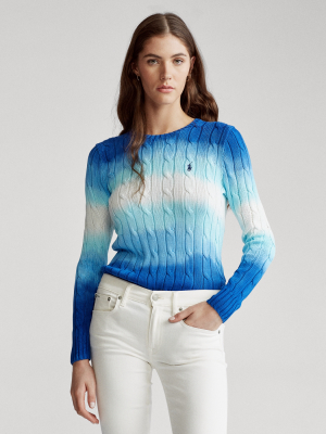 Tie-dye Cable Cotton Sweater