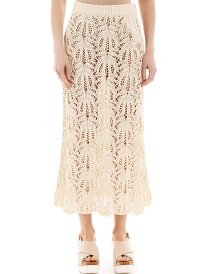 Jil Sander Crochet Midi Skirt