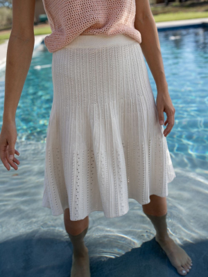 Ensenada Textured Cotton Skirt