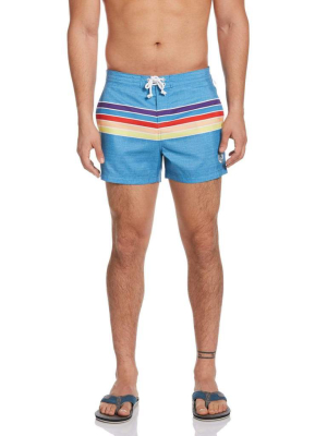 Engineered Stripe Box Swim Short