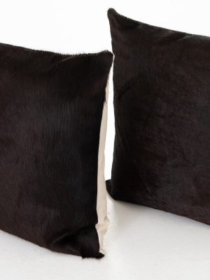 Natural Cowhide Pillow, Brown, Set