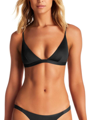 Vitamin A Ecolux Moss Bikini Top In Black