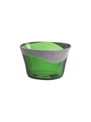 Nason Moretti Gray With Green Dandy Bowl