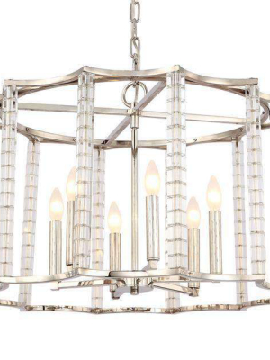 Carson Polished Nickel 6 Light Chandelier