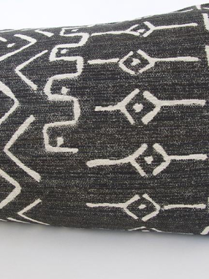 Kona Mud Cloth Pattern Extra Long Lumbar Pillow - 14x36