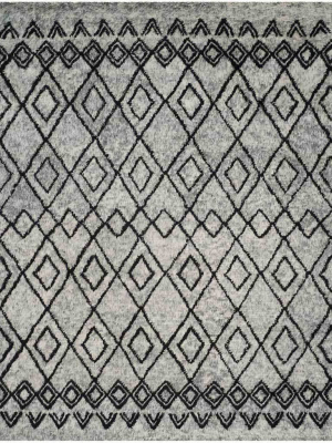 Casablanca Tribal Gray/charcoal Area Rug