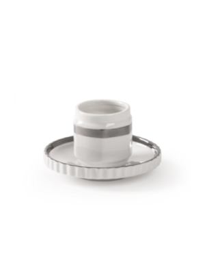 Diesel- Machine Collection Silver Edge Single Coffee Cup