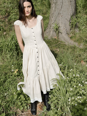 Mirabelle Dress in Sage Linen – Of Her Own Kind