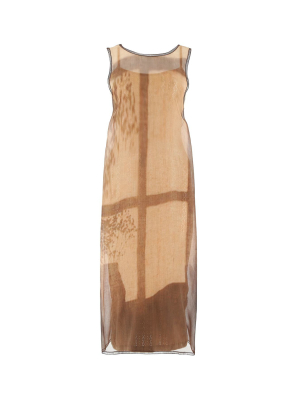 Fendi Graduated Sunset Motif Midi Dress