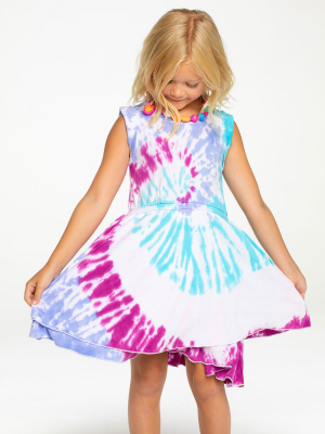 Girls Baby Rib Rolled Armhole Tank Dress