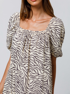 Billy Beach Dress In Swirl Animal