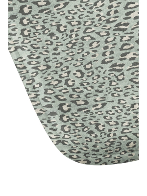 Holli Zollinger Leopard Memory Foam Bath Mat Green - Deny Designs