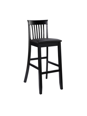 Torino Craftsmen 30" Barstool Hardwood/black - Linon