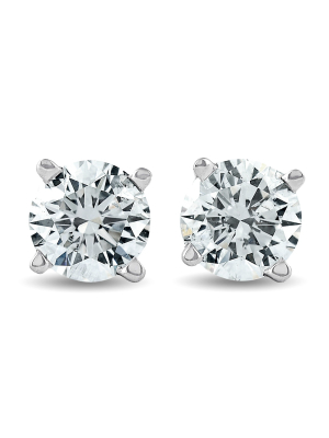 Pompeii3 1 1/10ct Diamond Studs 14k White Gold