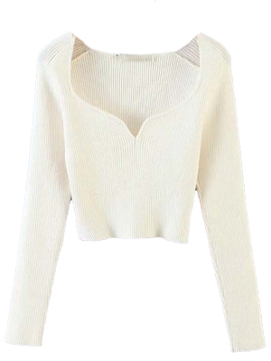 'delilah' Wide Neck Long Sleeves Tight Knitted Top (4 Colors)