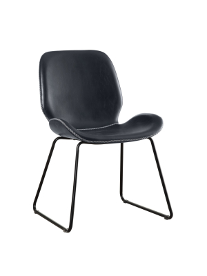 Quincy Contemporary Leatherette Accent Chair - Mibasics