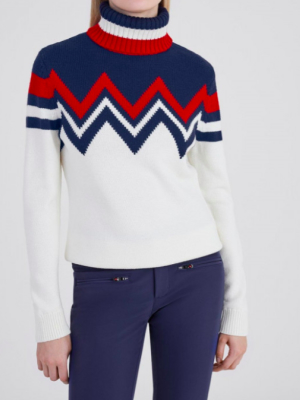 Alpine Sweater In Navy/white
