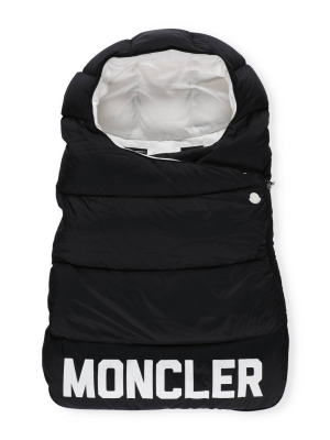 Moncler Enfant Logo Printed Padded Sleeping Bag