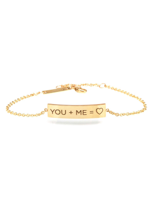 14k You + Me Equation Customizable Id Bracelet