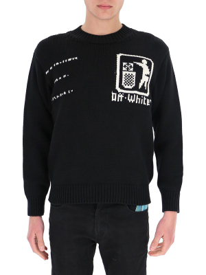 Off-white Take Care Chunky Knit Sweatshirt