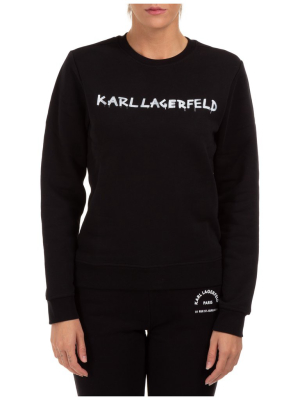 Karl Lagerfeld Graffiti Logo Print Sweatshirt