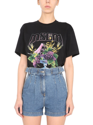 Msgm Graphic Print T-shirt