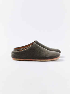 Black Walnut Canvas Mono Mule