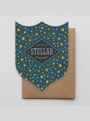 Stellar Birthday Badge Card