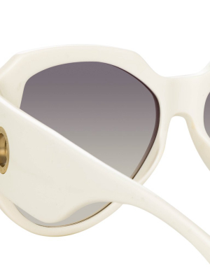 Christie Oversized Sunglasses In White