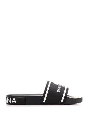 Dolce & Gabbana Logo Crown Slides